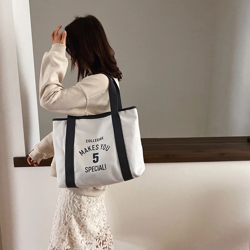 Fashion Canvas Women Handbags Large Capacity Casual Tote Bags High Quality Ladies Shoulder Bag Designer Female Messenger | Багаж и сумки
