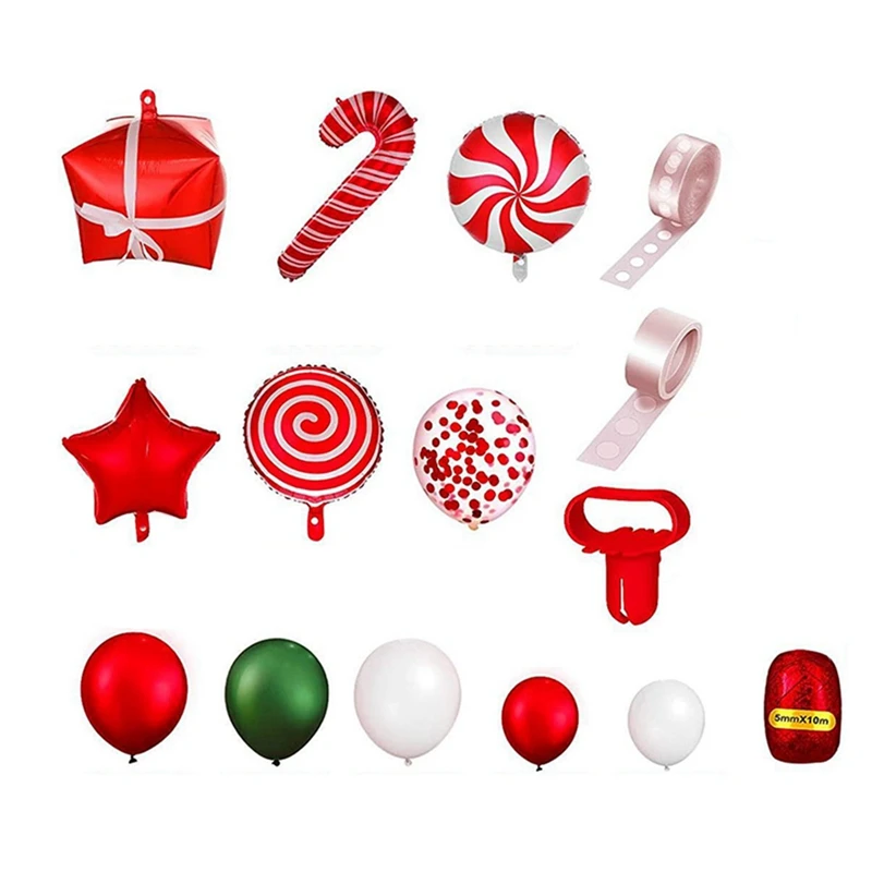 

Christmas Latex Aluminum Film Balloon Chain Set New Year Theme Holiday Party Decoration Gift Background Decoration