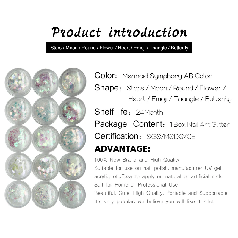 LAKIMU Блестки Дизайн хлопья для ногтей мини мерцание с различными талисманы формы