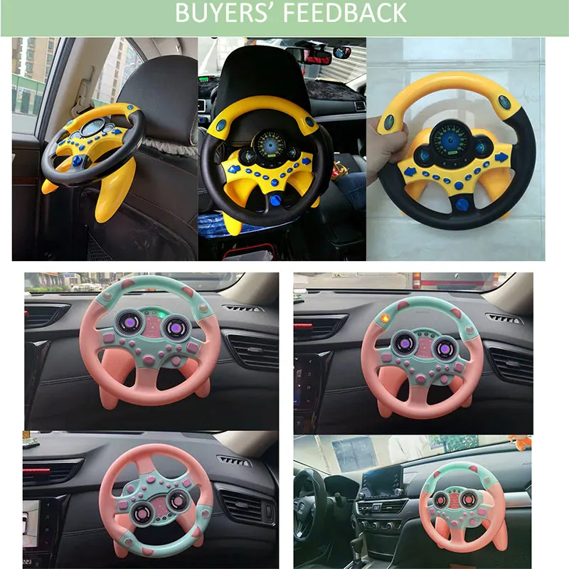 

Toy Car Interactive Steering Wheel Copilots Simulated Steering Toys Light Baby Musical Electronic Vocal Toys for Birthday Gift