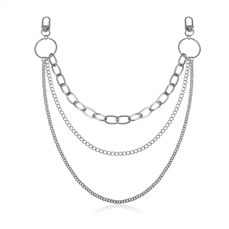 

Women Punk Waist Chain Fashion Silver Multilayer Leg Chain Retro Street Belt Chain Waist Chain Jewelry
