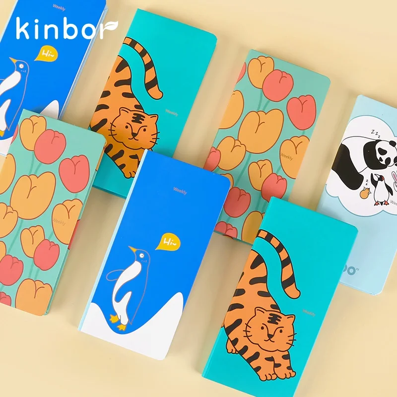Kinbor календарь 2022 планшетовая книга портативная Kawaii блокнот запись на твердой
