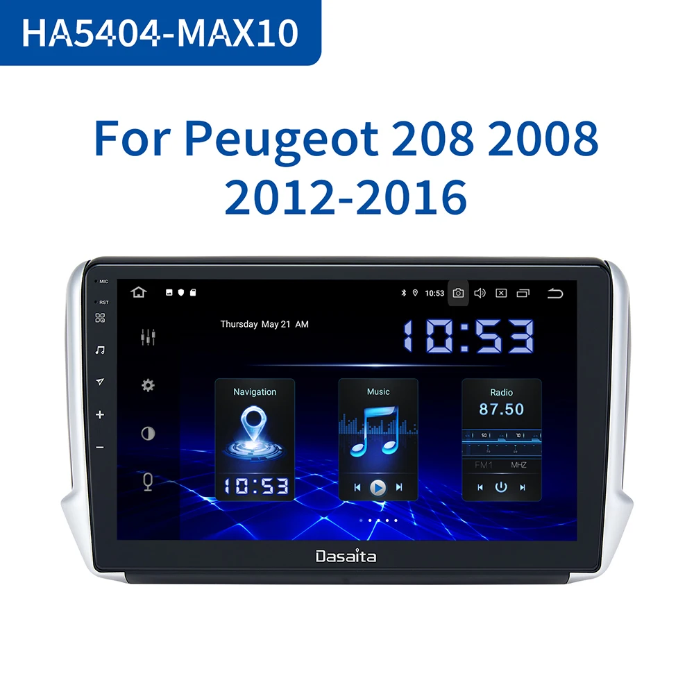 10 2 &quotHD цифровой экран Android Автомобильный GPS плеер для Peugeot 208 2008 с 4G RAM 32G ROM