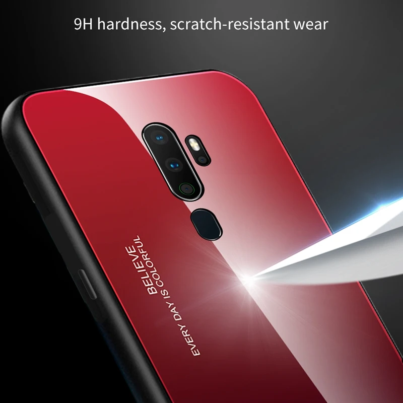 tempered glass phone case for oppo a5 a9 2020 reno 3 2 z 2z 2f 10x zoom a31 a91 a52 a72 a53 realme x xt 2 3 5 x50 x2 pro cover free global shipping