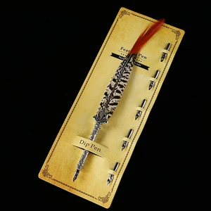 Каллиграфическая ручка из натуральных перьев, подарок на свадьбу, рождественский подарок