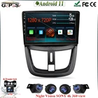 Автомобильный радиоприемник, мультимедийный видеоплеер с камерой 360 для Peugeot 207 2006-2015, навигация, стерео, GPS, android, автомобильный  2 din, dvd