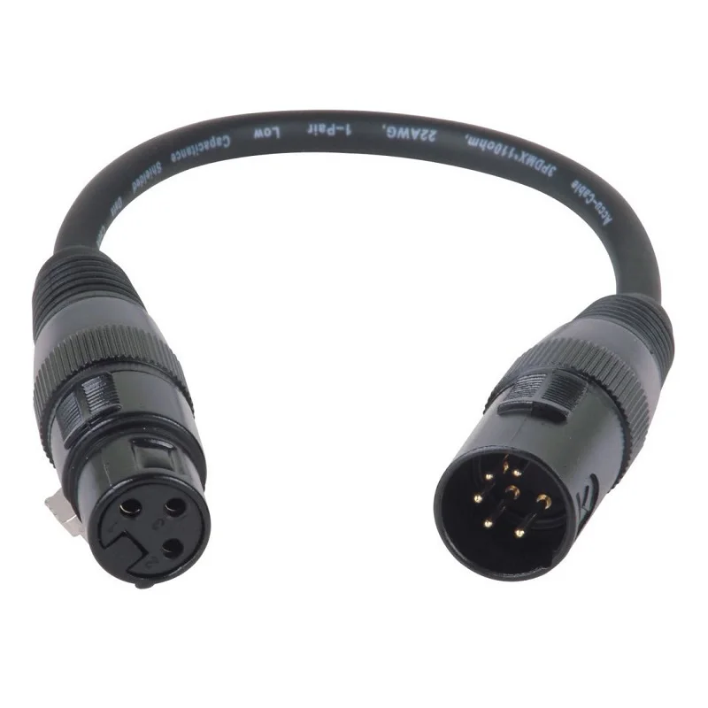 XLR 5-контактный штекер-3-контактный гнездо и 3-контактный штекер-5-контактный