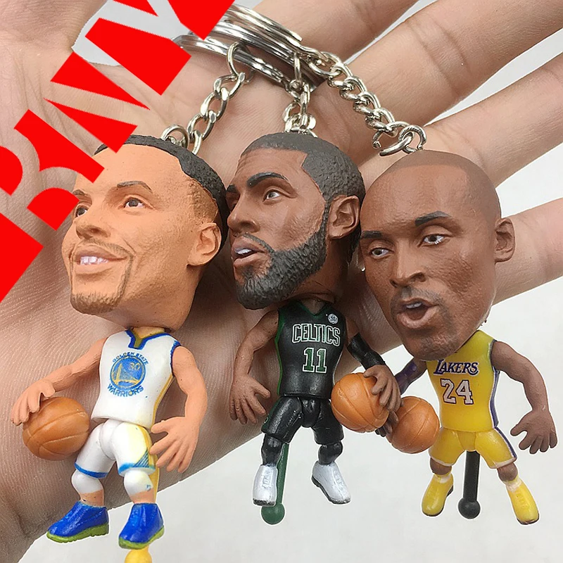 

6.5cm Basketball Sports Star Action Figure Toys PVC Sports Doll Figurine Keychain Jewelry Toy Collection Model Doll BNY