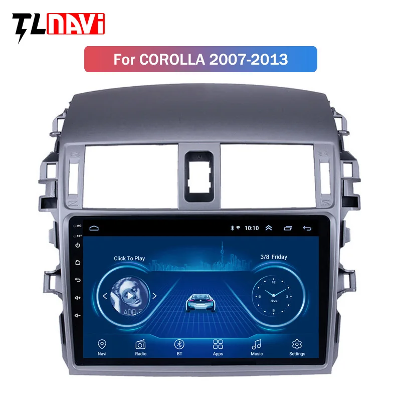 Android 8,1 ips 2.5D автомобильный Радио Wifi Bluetooth мультимедийный плеер Gps навигация для Toyota Corolla 2008 2009 2010 2011 2012
