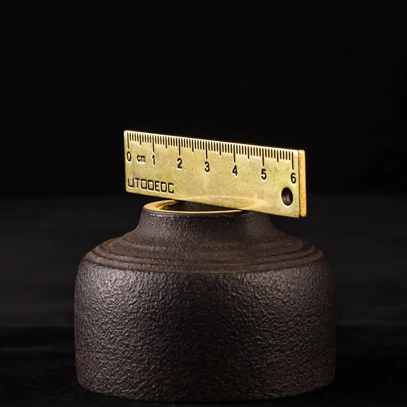 Брелоки из чистой меди с линейкой на удачу подвески ювелирные изделия винтажные