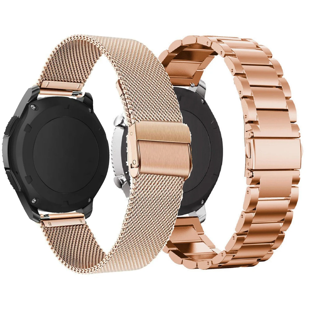 

For Huawei Sansung GearS3 metal strap 22mm GT1//GT2E/GT2-46MM Honor Magic band Bracelet Stainless Strap TicWatch 1/Pro Wristband