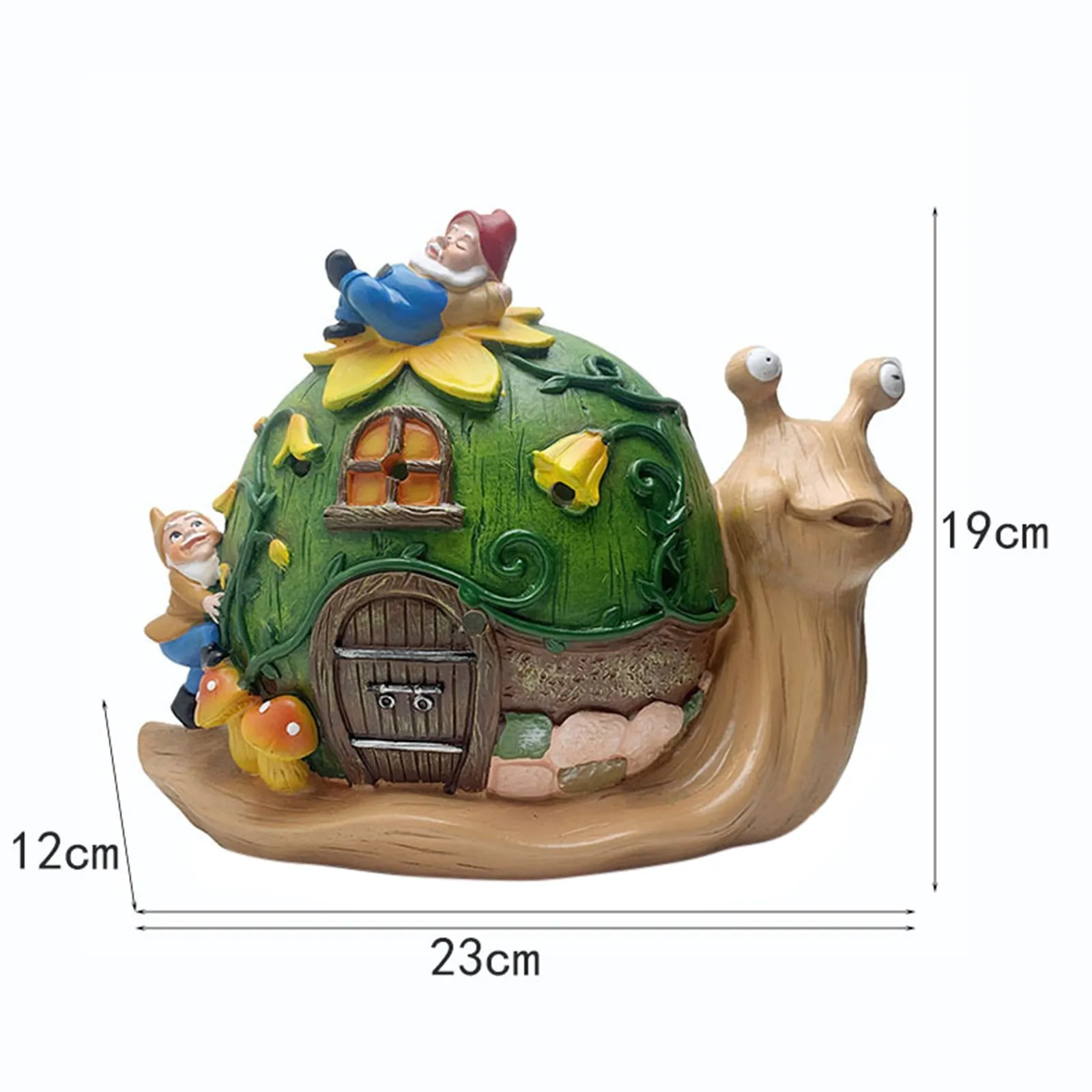 

Garden Gnome Resin Statue With Solar LED Light Garden Dwarf Dwarf Statue Decoration Patio Yard Lawn Ornaments Gift J30