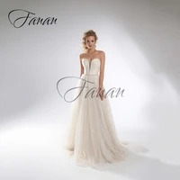 strapless deep v glittery sequined a line wedding dresses court train organza backless bridal gown vestido de noiva %d0%bf%d0%bb%d0%b0%d1%82%d1%8c%d0%b5