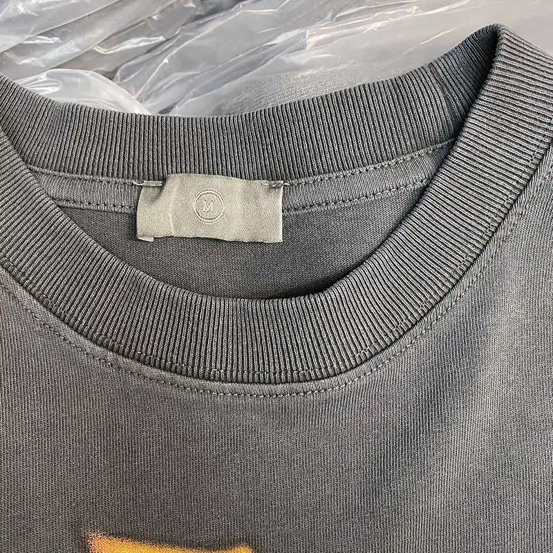 

Heavy Fabric Vintage T Shirt Women Men High Quality TV Flame Print Nice Washed Top Tees Summer Style men clothing