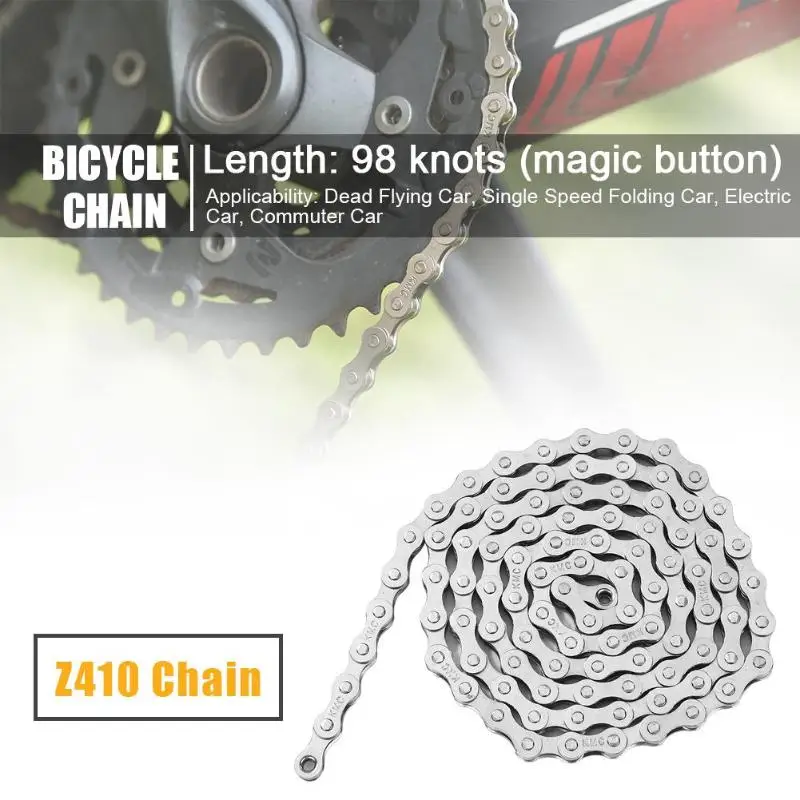 Сталь 98 звеньев MTB велосипедная цепь односкоростная прочная велосипедная цепь для езды на велосипеде