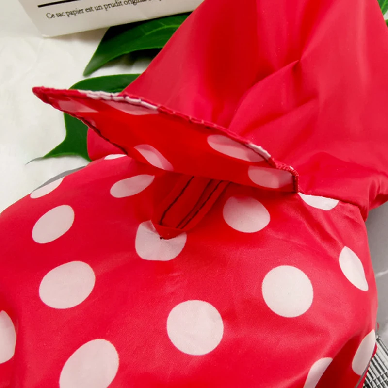 Dog Rain Coat For Small Dogs Waterproof Jumpsuit Polka Dot Raincoat Clothing Cat Chihuahua Golden Retriever | Дом и сад