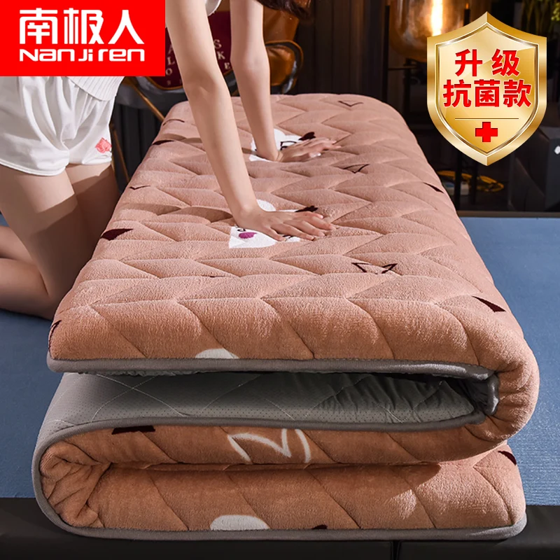 Colch&oacute;n de piel de cordero para el hogar, coj&iacute;n grueso y c&aacute;lido, Tatami, esponja, colch&oacute;n duro-2