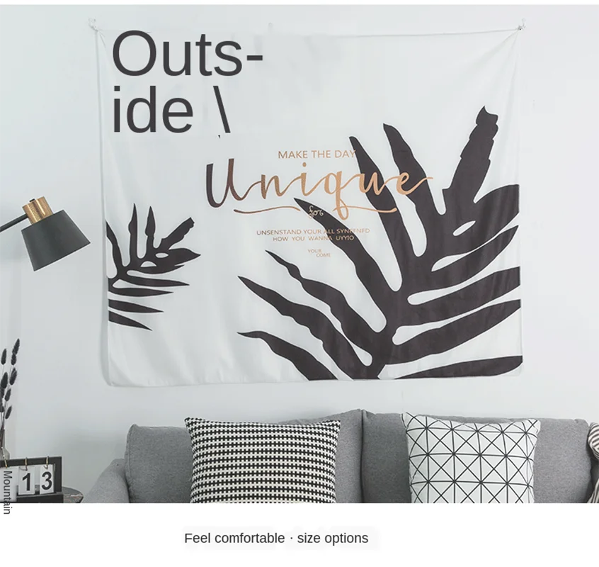 Background Cloth Ins Tapestry Anchor Wall Covering Room Dormitory Layout Decoration Bedroom Bedside Hanging Fabric Painting | Дом и сад