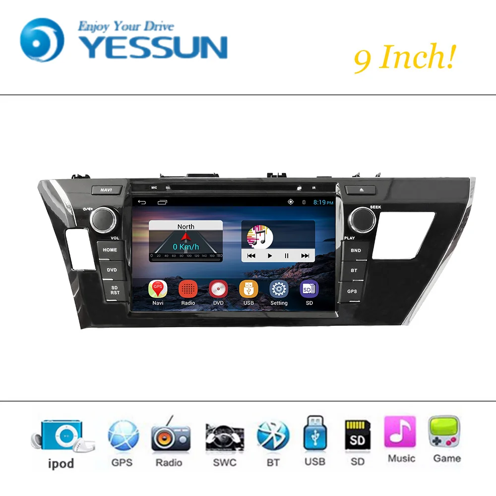 Автомобильный DVD плеер с системой Wince для Toyota Corolla 2014 RHD автомобильное радио стерео