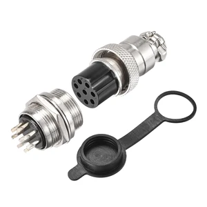 2Set GX20 20mm 8 Terminals 5A 150V Aviation Connector Waterproof Dust Cap Male and Female Connector Fittings with Plug Cover