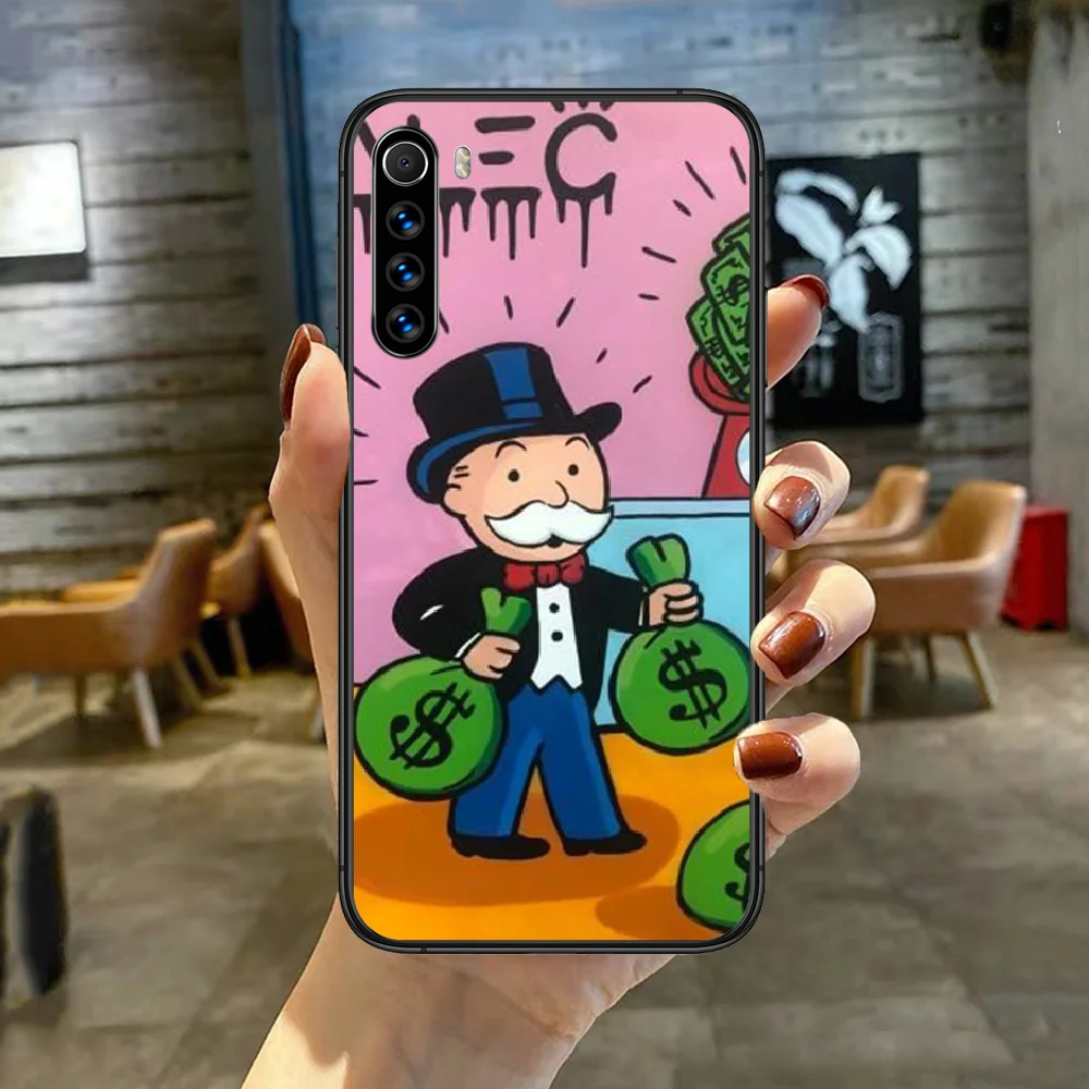 

Alec Monopoly Phone Case Cover For XIAOMI Redmi Note 3 4 4X 5 6 7 8 9 Pro T S Max black Back Silicone Shell 3D Hoesjes Fashion