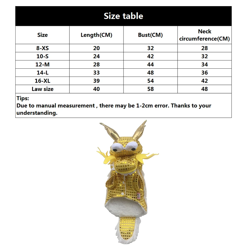 

Funny Cat Clothes New Year's Pet Chinese Costume Sequins Lion Dance Dragon Dance Dog Clothes