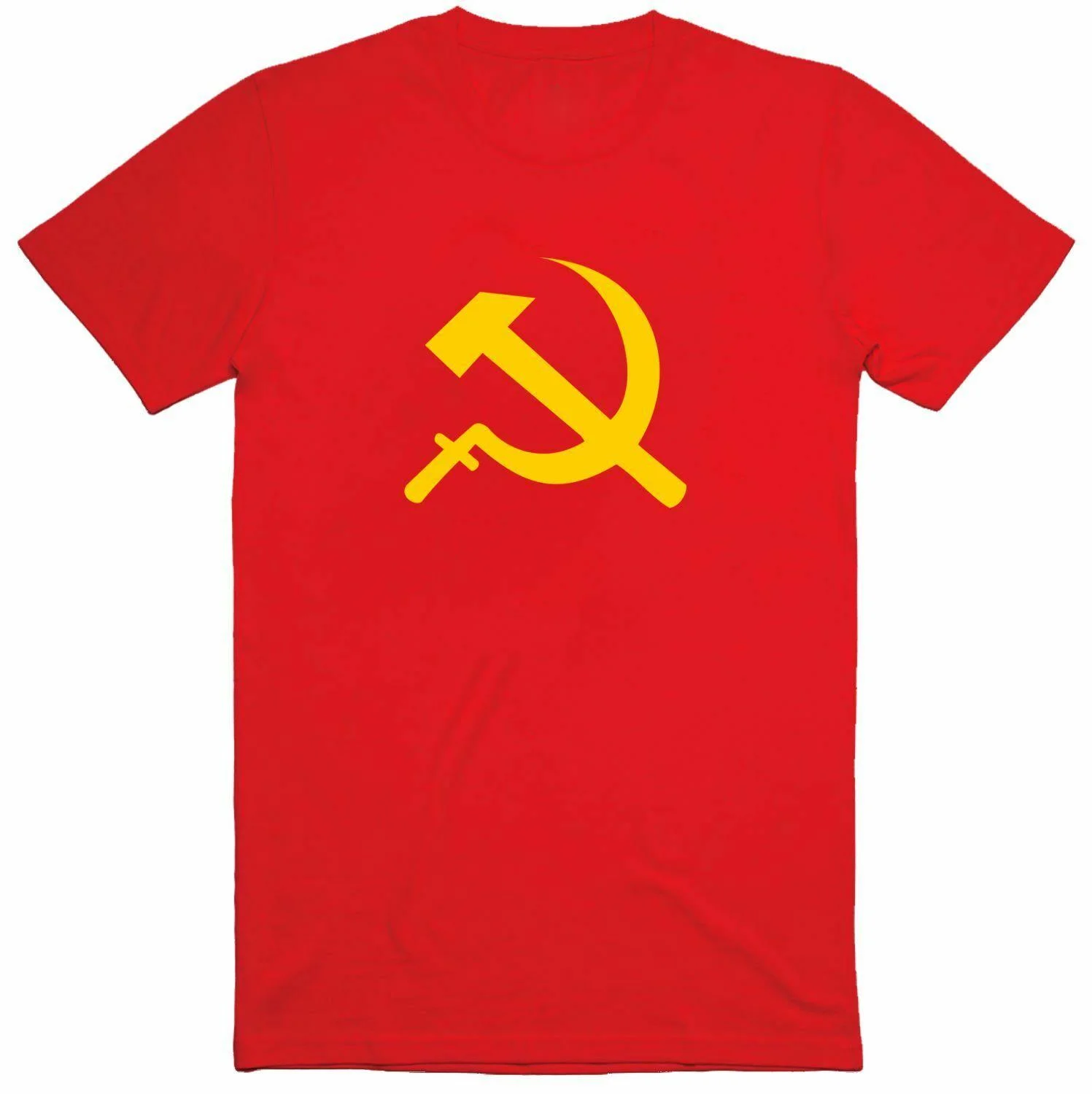 

Russian Hammer And Sickle CCCP Red Army Soviet Mens Loose Fit Cotton T-Shirt
