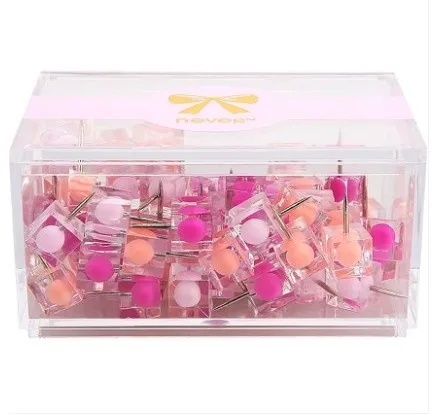 

80 Pcs/Lot Creative Light Lovely exquisite color Thumbtack pink square Push Pin Office Student Stationery set School Supplies
