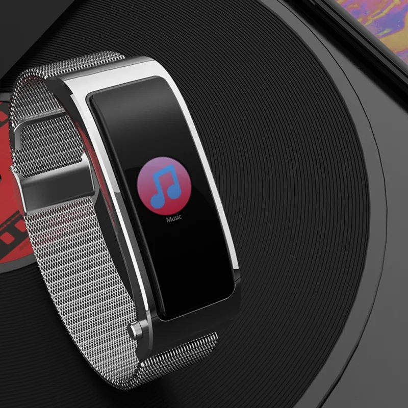 Bluetooth наушники фитнес браслет 2 в 1 Спортивный Трек смарт умный голосовое кровяное