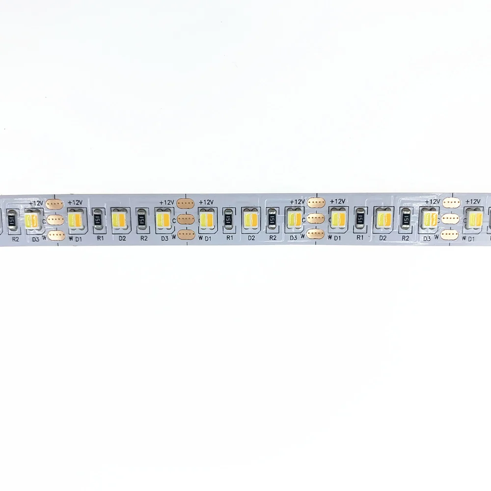 SMD3528 цвет температура регулируемые и светодиодные с регулируемой яркостью DC12V WW+ CW 2 цвета в 1 светодиод CCT светодиодные ленты 120 светодиодный s/m 19,2 Вт/м 5 м/катушка