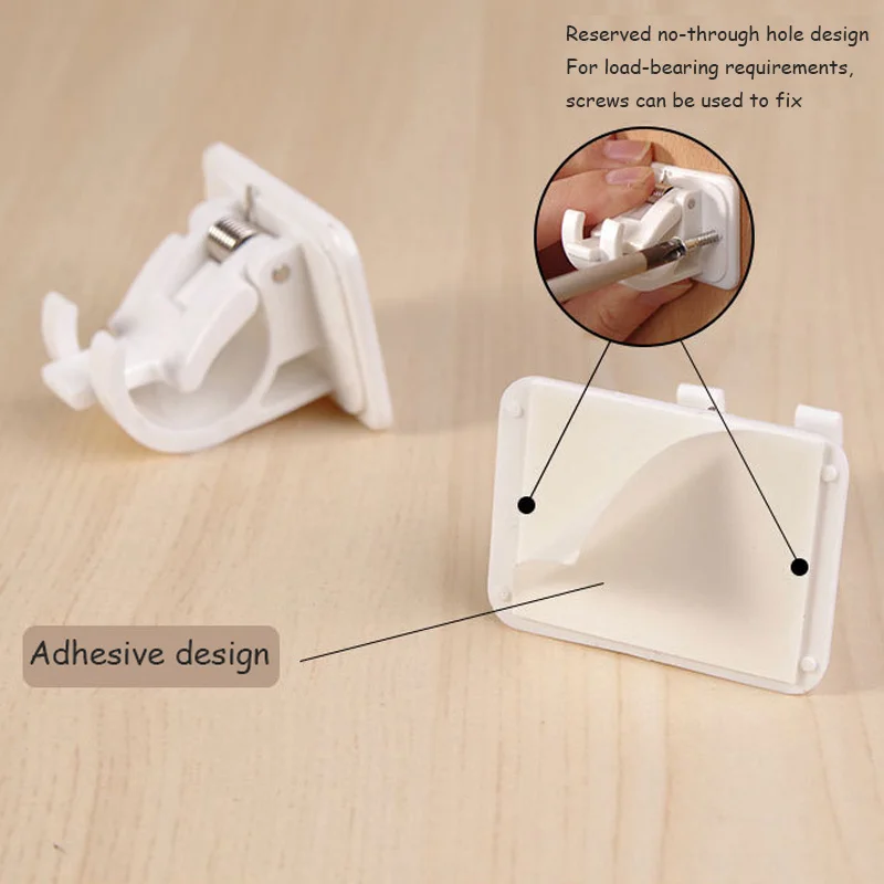 Комплект из 2 предметов белая подвесная стержень зажим для душа Шторы держатель