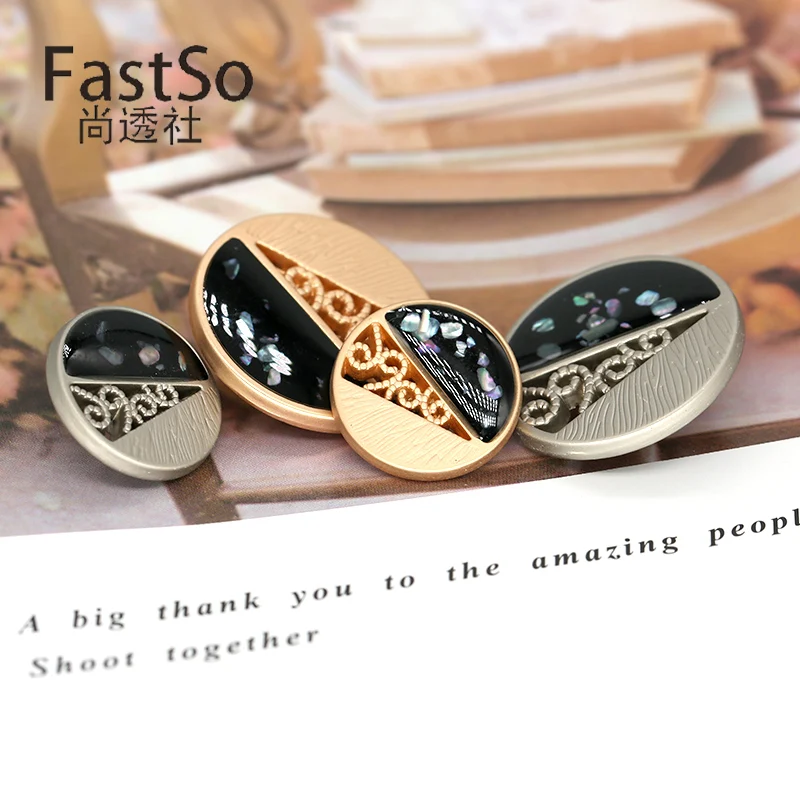 6pieces 20mm 25mm 30mm Love Shell Pearl Metal Gold Rhinestones Buttons for Clothing Women Fashion Coat Suit Decorative Button | Дом и сад