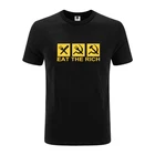 Мужская футболка с логотипом EAT THE RICH, Коммунистический коммунизм, анти-капитализм футболки из 100% хлопка