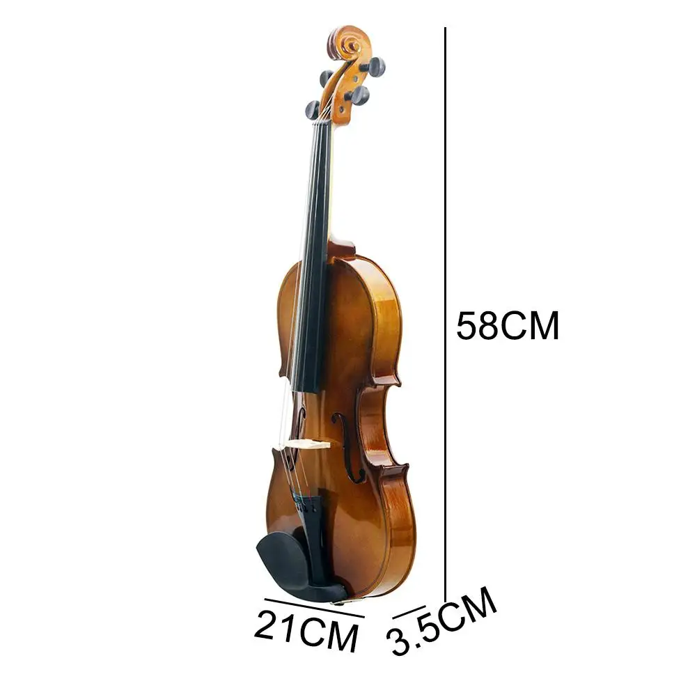 

1pc Vintage 4 String Violin with Violin Accessories Musical Instrument Accessory Student Beginner Learn Tool Good Sound Quality
