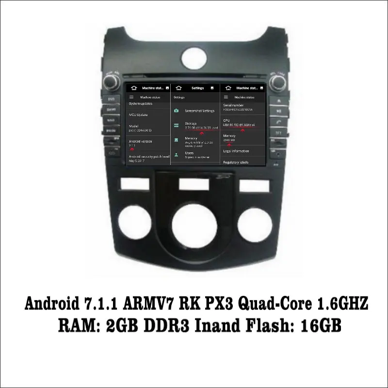 Liislee Android 7 1 2G RAM для Kia Cerato/Forte автомобильное радио Аудио Видео Мультимедиа DVD плеер