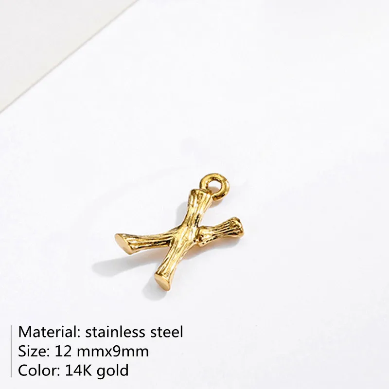 

Stainless Steel 26Letters Charm Pendants A-Z English Alphabet DIY Pendants Necklace Bracelet For Jewelry Making Accessories
