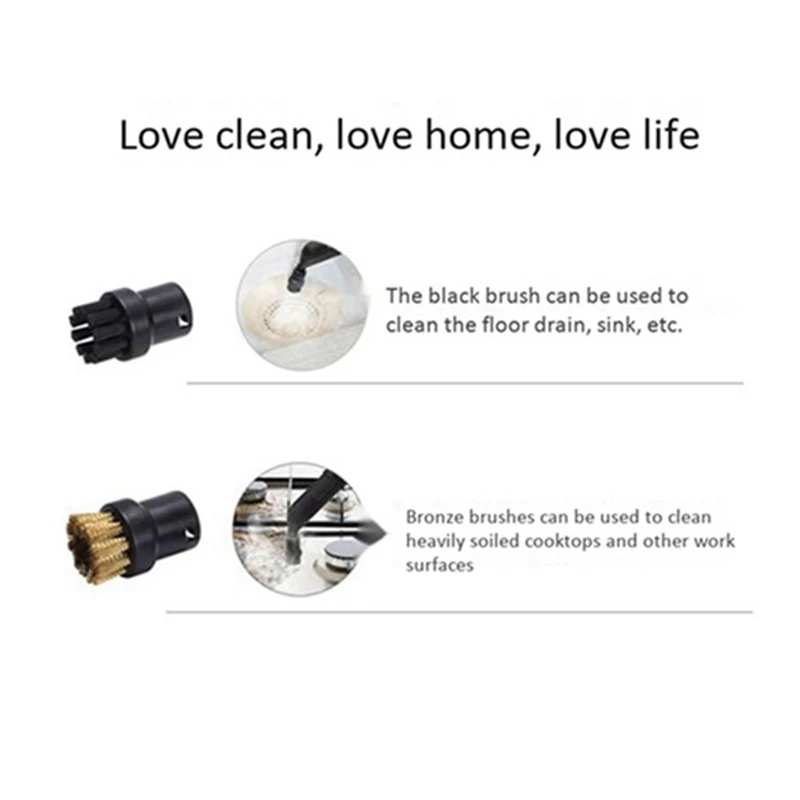 6 Steam Cleaning Brush Nylon Bristle Cloth Cleaner Parts For Karcher SC1 SC2 SC3 SC4 SC5 SC7 | Дом и сад