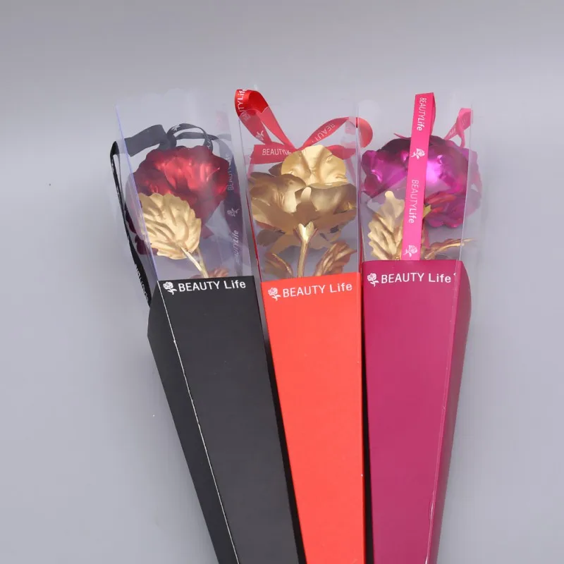 Офисный подарок на день матери Святого Валентина 24 K золотой фольги цветок из