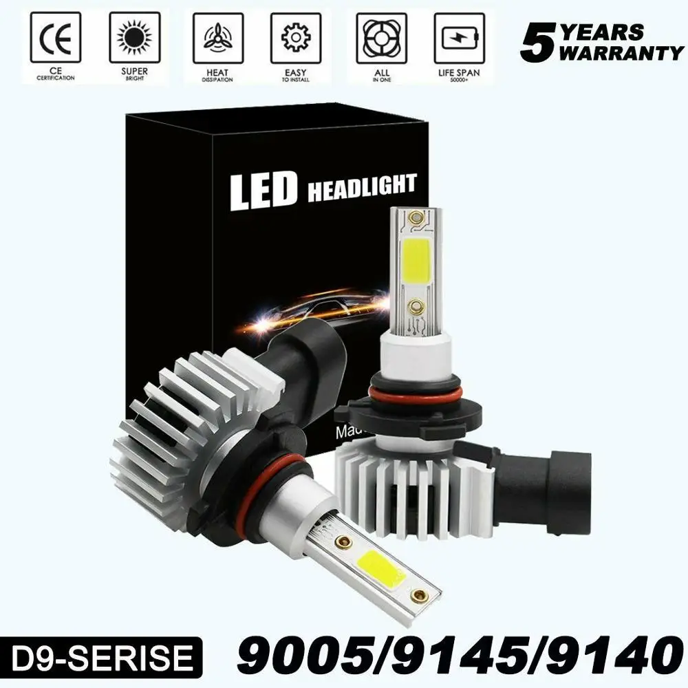 100W 20000LMS светодиодный фар Conversion Kit H4 (HB2 9003) Двойной Привет/короче спереди и длиннее