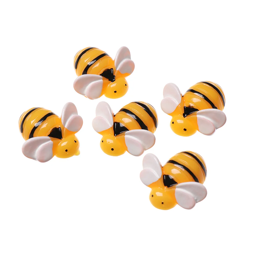 5 шт./лот Мини искусственные животные из смолы желтые пчелы подвески сделай сам