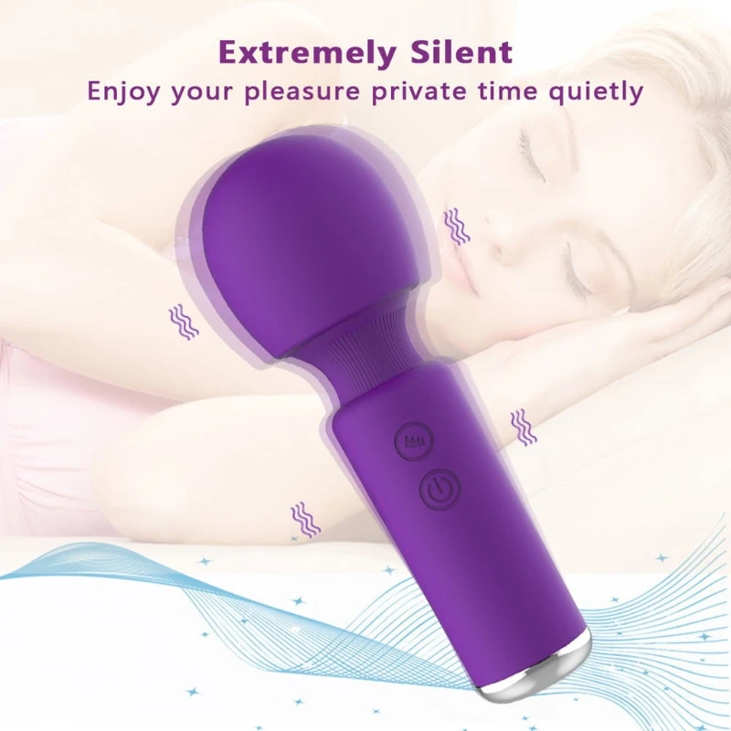 

Color Women Men Massager Stick with 10 Vibration Modes Rechargeable Massager Magnetic USB Charging Cable