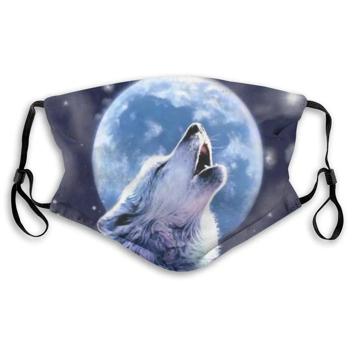 

Маска для лица Moon Wolf Galaxy со сменным фильтром PM2.5, маска для рта, маска-маска, дышащая и удобная маска для рта