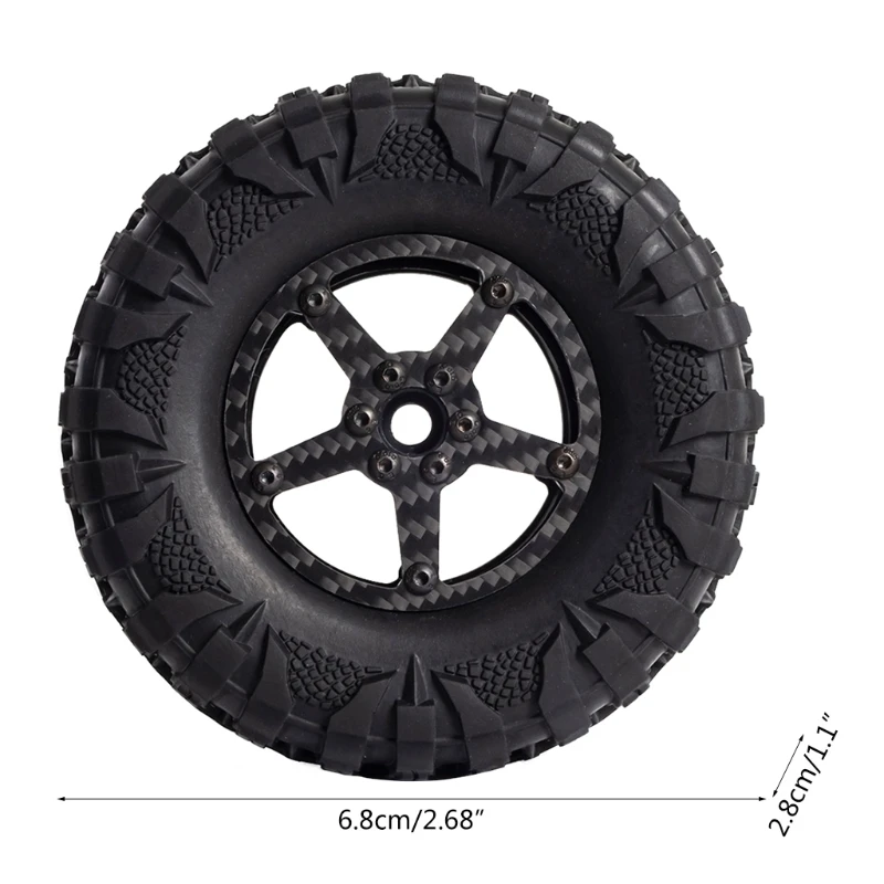 

77HD Remote Control Car Beadlock Wheel Rims for 1/10 Model RC Crawler Car Replacements Part