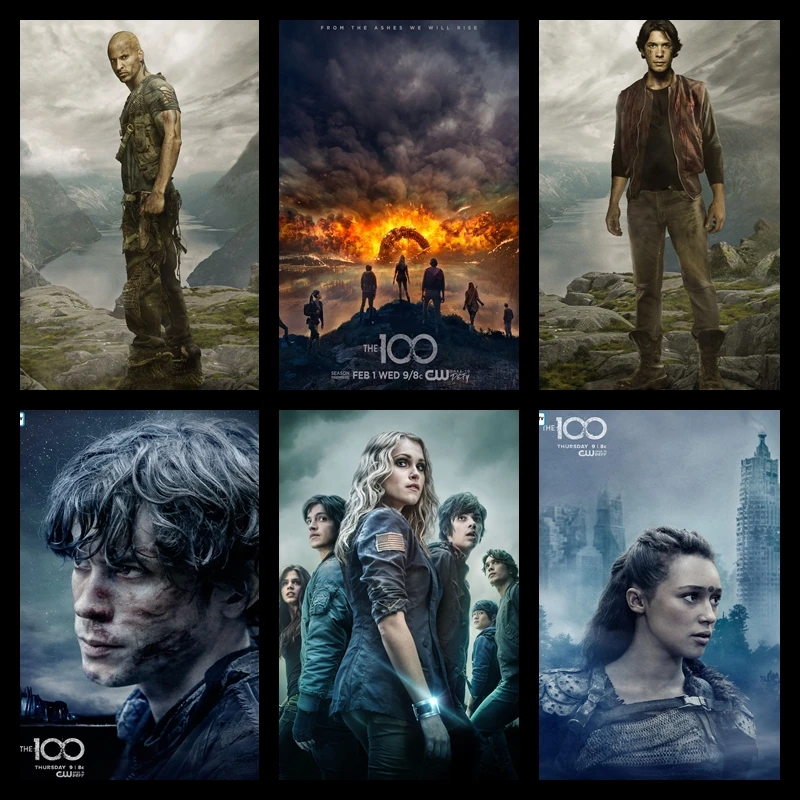 

24 вида на выбор 100, ТВ-серия, фигурки ужасов, Художественная печать, Шелковый плакат, домашний Настенный декор 24x36 дюймов