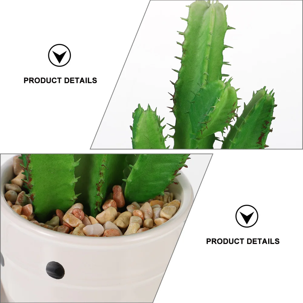 2 шт. бонсай в скандинавском стиле Реалистичный искусственный кактус растение