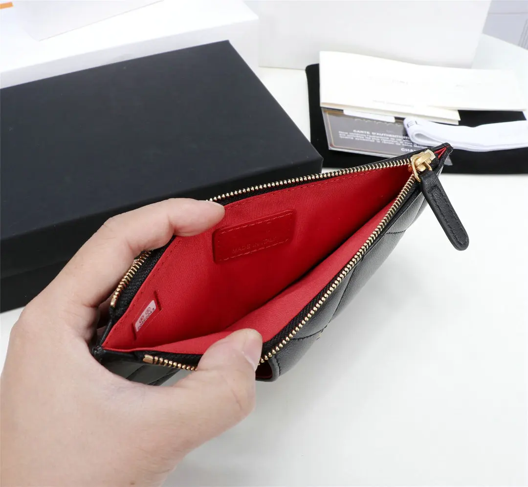 Luxury Women Western Style Chains Shoulder Bags genuine leather top quality clutch wallet black long purse phone bag phone case