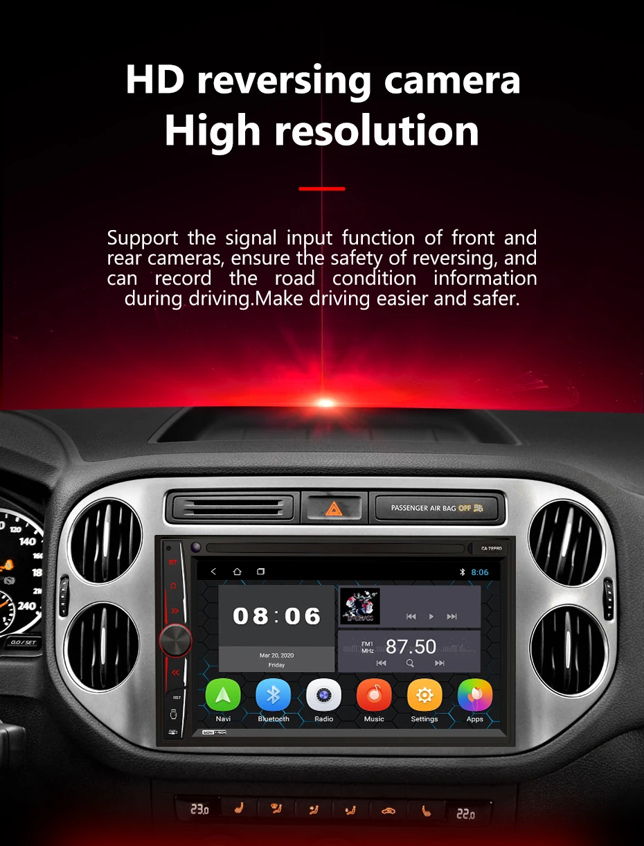 $76.90 Car Radio Android GPS 2 Din Multimedia Video Player Navigation 7