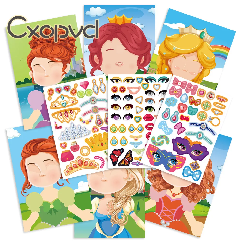 

Children DIY Make a Face Stickers, Party Favor Stickers with Animal Designs, Unique Stickers, Perfect as Reward&Gift for Kids