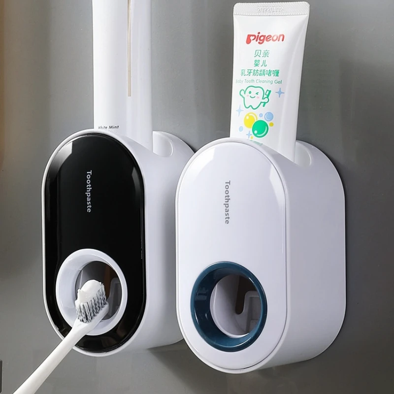 

Wall-Mounted Automatic Toothpaste Dispenser Bathroom Accessories Set Dust-proof Toothpaste Squeezer Toothbrush Holder Tools