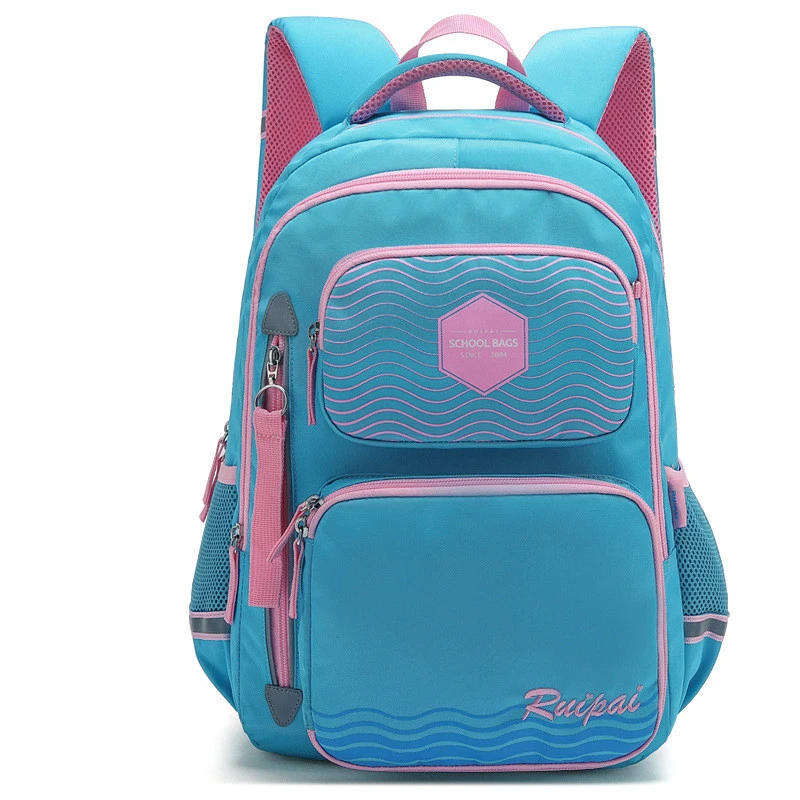 High Backpack Children Quality Nylon Backpacks School Bag for Boys Girls Waterproof Big Capacity Schoolbags Reflective strip